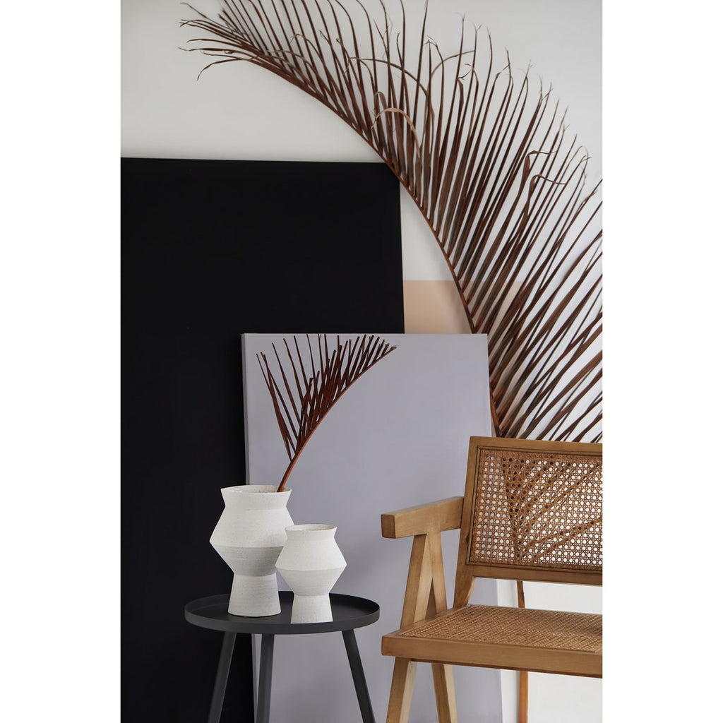 Designvaas CUZCO 20 – Wit met Spikkels | Sculpturaal & Tijdloos Keramiek