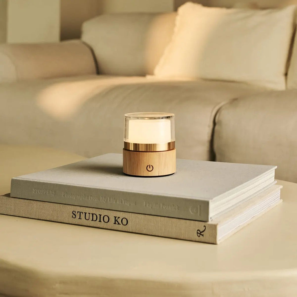 Leo Lichtbruine Draadloze Oplaadbare Lamp | Compact, dimbaar & USB-oplaadbaar