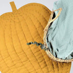 Biologische Mousseline Speelmat – Bladvorm | Mosterd