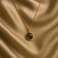 Noa Ketting met Rookkwarts 44 cm – Verguld Sterling Zilver