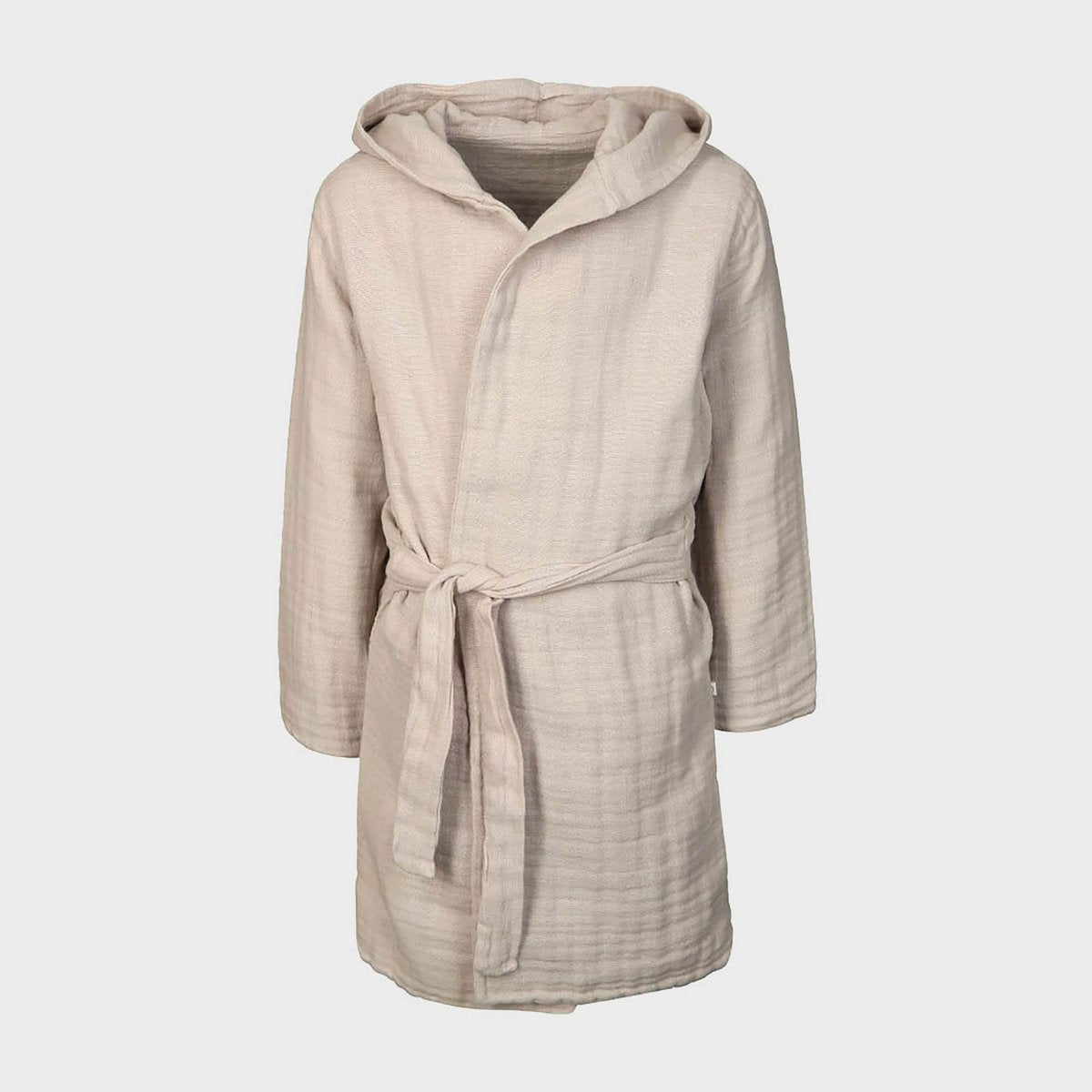 Biologische Mousseline Kinderbadjas – Grijs (5–6 jaar)