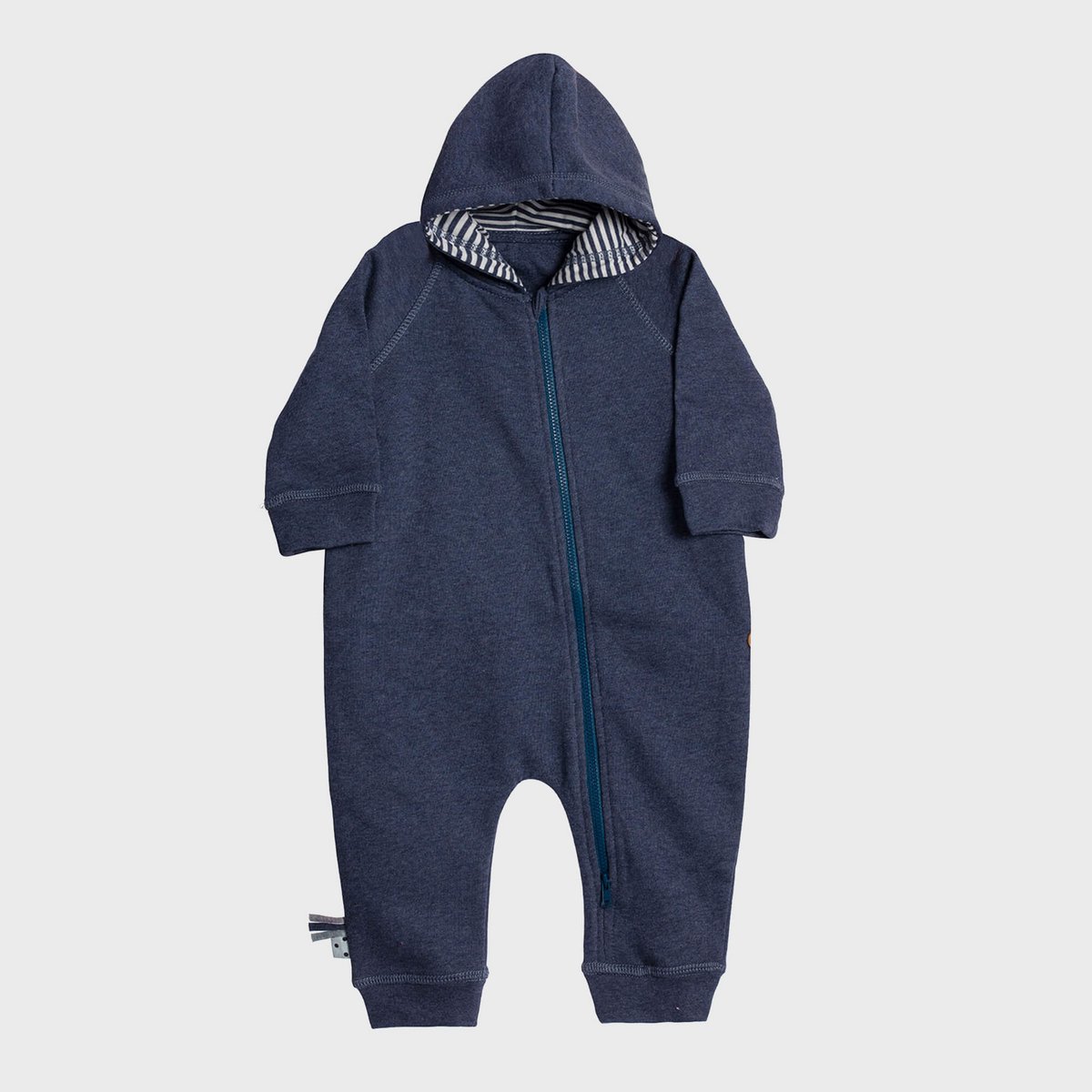 Biologische baby-jumpsuit met ritssluiting, indigo