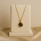 Noa Ketting met Rookkwarts 44 cm – Verguld Sterling Zilver