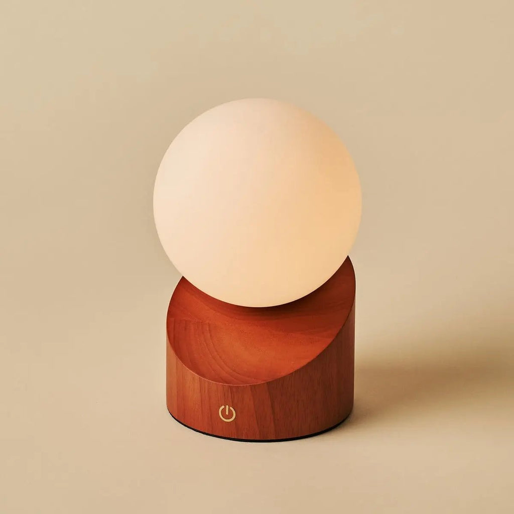 Morris Kastanjebruine Oplaadbare Lamp | Stijlvol, draadloos & duurzaam design