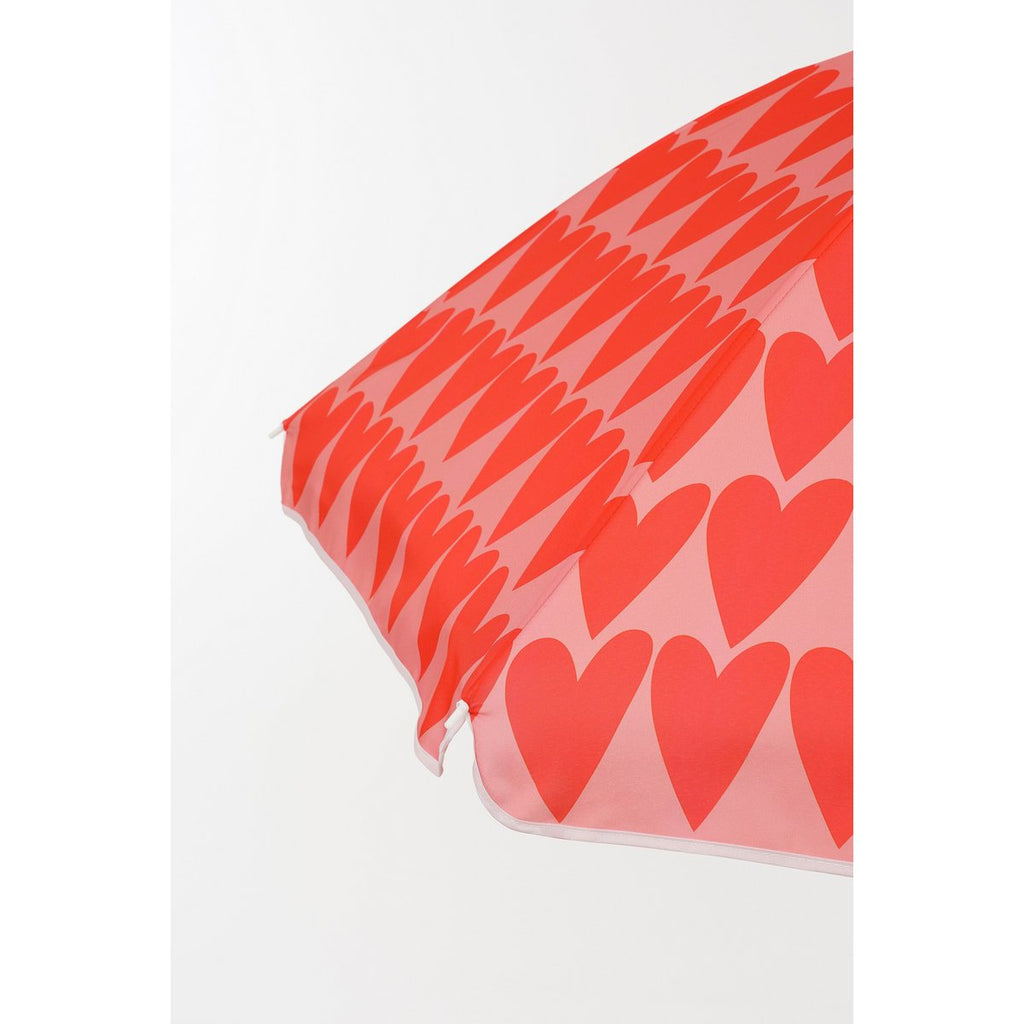 Strandparasol Hartjesprint Roze – Ø 160 cm