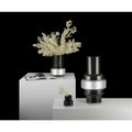 XL Designvaas TYLER 46 – Grijs met Zilveren Accent | Art Deco & Statement Design