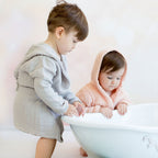 Biologische mousseline babybadjas – grijs (1–2 jaar)