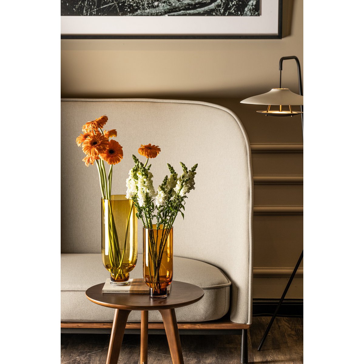 Luxe Designvaas OMAHA 28 – Amber | Tijdloze Cilindrische Elegantie