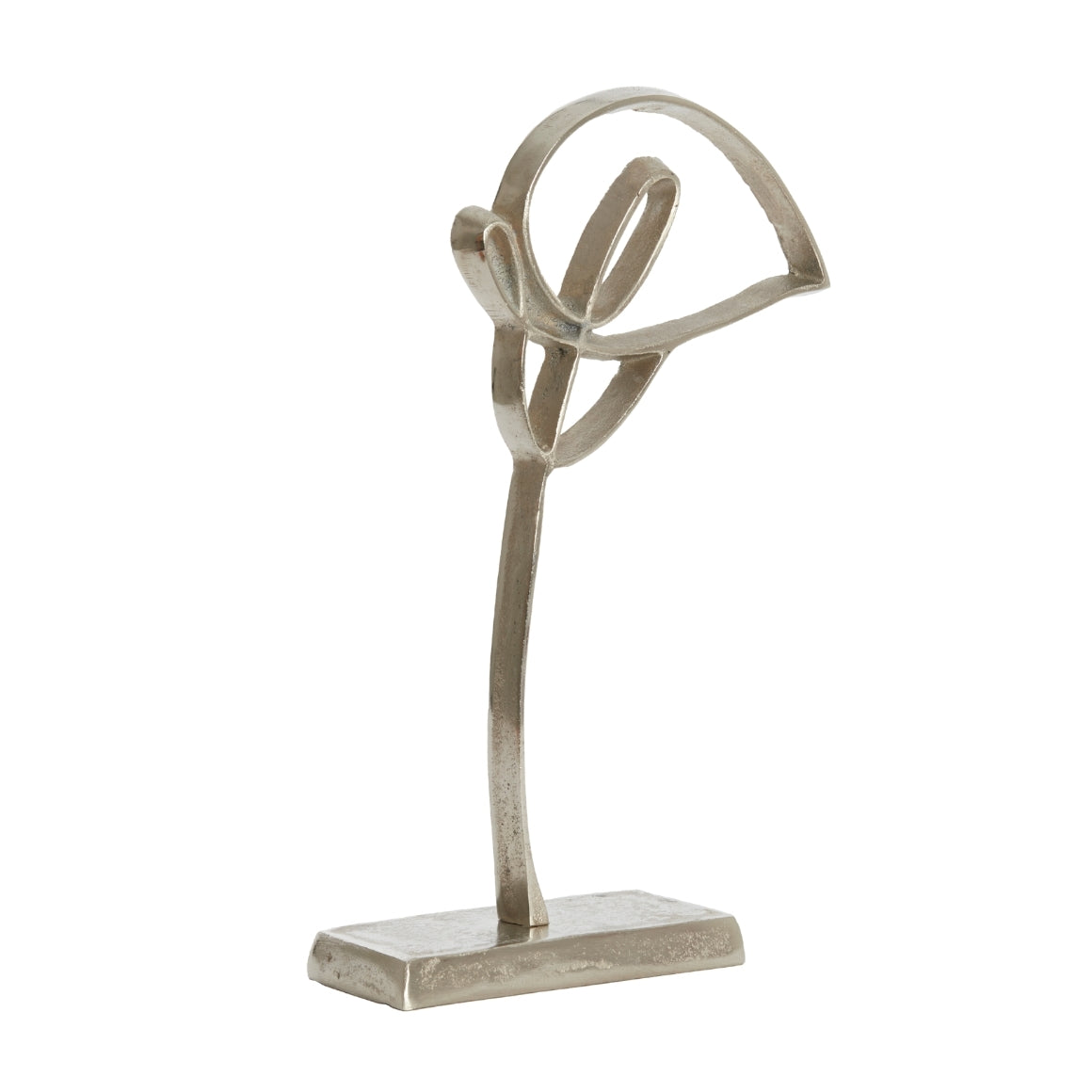 Light & Living beeld Calla – nikkelkleurig – 38 cm