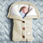 Gebreide Babyslaapzak met Fleece – Beige