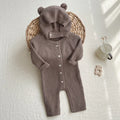 Gebreide Romper met Teddy Mutsje – Bruin