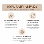 Luxe Sjaal van 100% Baby-Alpacawol – Zwart & Beige