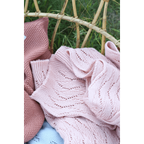 Luxe Gebreide Katoenen Babydeken – 100% Katoen - Poederroze