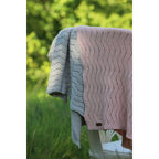 Luxe Gebreide Katoenen Babydeken – 100% Katoen - Poederroze