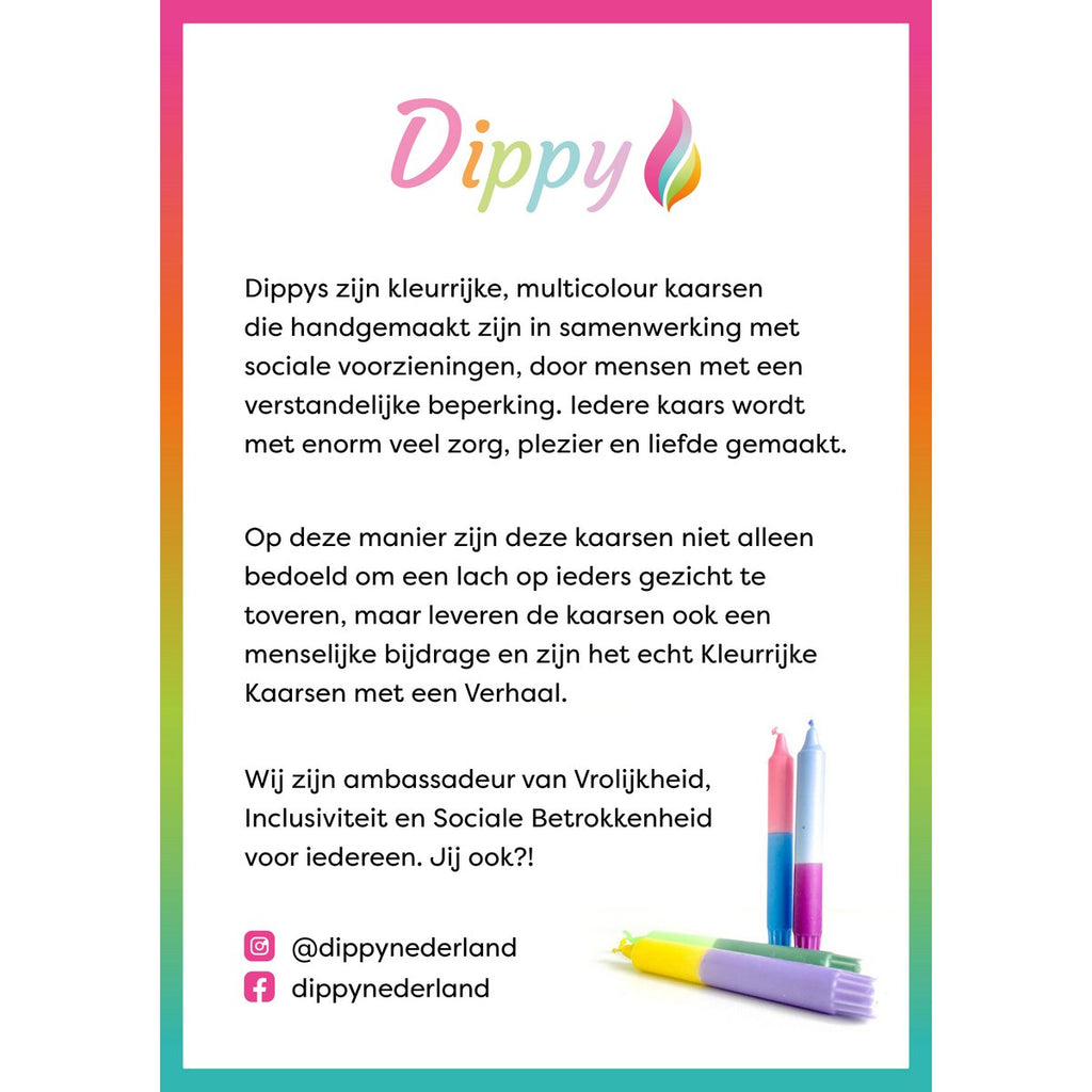 Ontdek Dippy – kleurrijke kaarsen met een sociaal verhaal