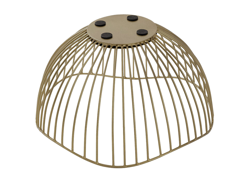 Luxe goudkleurige Metalen schaal – Ø25 × H14 cm | Handgemaakt in Wave-Design