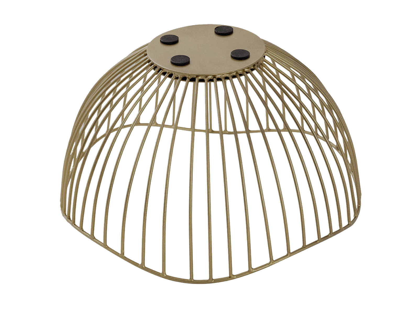 Luxe goudkleurige Metalen schaal – Ø25 × H14 cm | Handgemaakt in Wave-Design