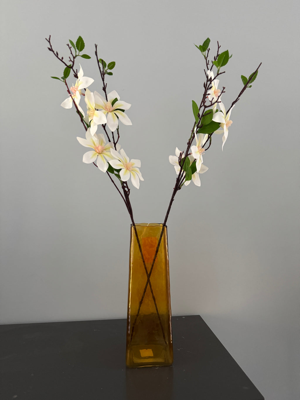 Light & Living Vaas ‘Iduna’ – Geel Glas (35 cm)