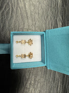 Adi Parashakti oorbellen – Verguld zilver met rookkwarts & maansteen