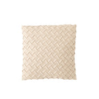 Luxe Sierkussen van J-Line – 45×45 cm | Beige Geweven Design
