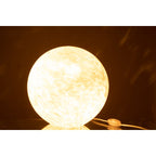 Tafellamp Melissa Rond van J-Line – Glas – Beige – Large (Ø29 cm)