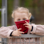 Merino Wollen Nekwarmer voor kinderen – Unisex -  Kersenrood