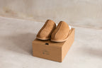 Pantoffels Jaki – Suède & Schapenwol | Camel | Maat 38-43