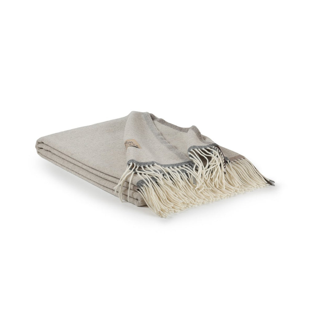 Milano plaid – Beige | Merinowol & kasjmier 140 x 200 cm