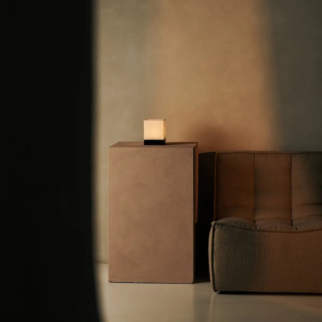 Zano Zwarte Draadloze Lamp met Batterij | Linnenmix, LED & 3 lichtmodi