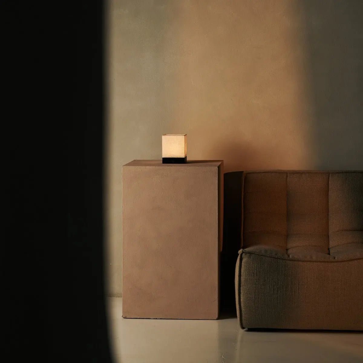 Zano Zwarte Draadloze Lamp met Batterij | Linnenmix, LED & 3 lichtmodi