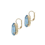 Lacrima Light Sapphire oorhangers – goud & blauw