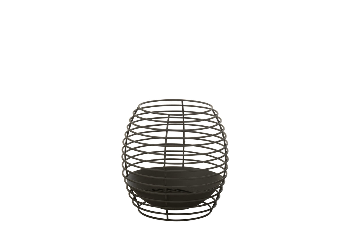 Vuurkorf Rond Rings – Zwart Metaal | Small & Medium