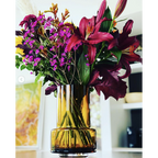 Luxe Designvaas TYLER 25 – Amber | Art Deco Elegantie in 9 mm Glas