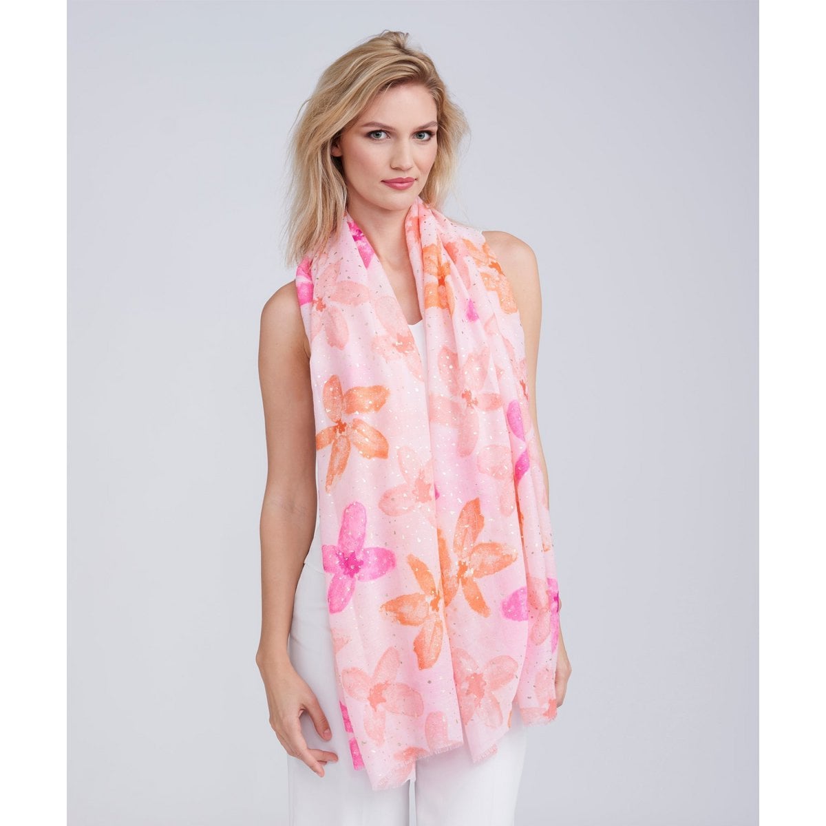 Pia Rossini Priya – Lightweight Summer Scarf – Pink