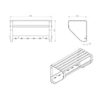 Gorillz Iron Wandkapstok met Hoedenplank – Wit