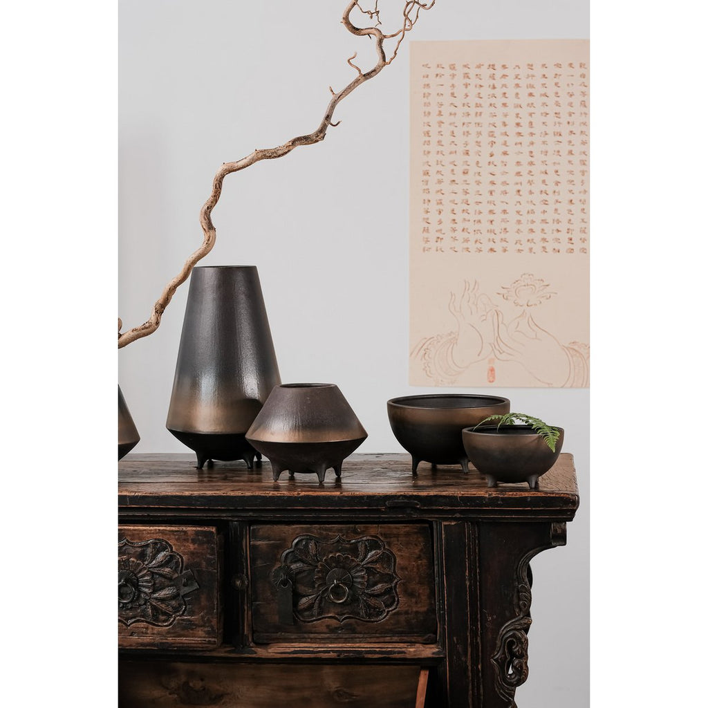 Design Schaal OTARU 20 – Brons naar Zwart | Modern Erfgoed & Sculpturale Rust