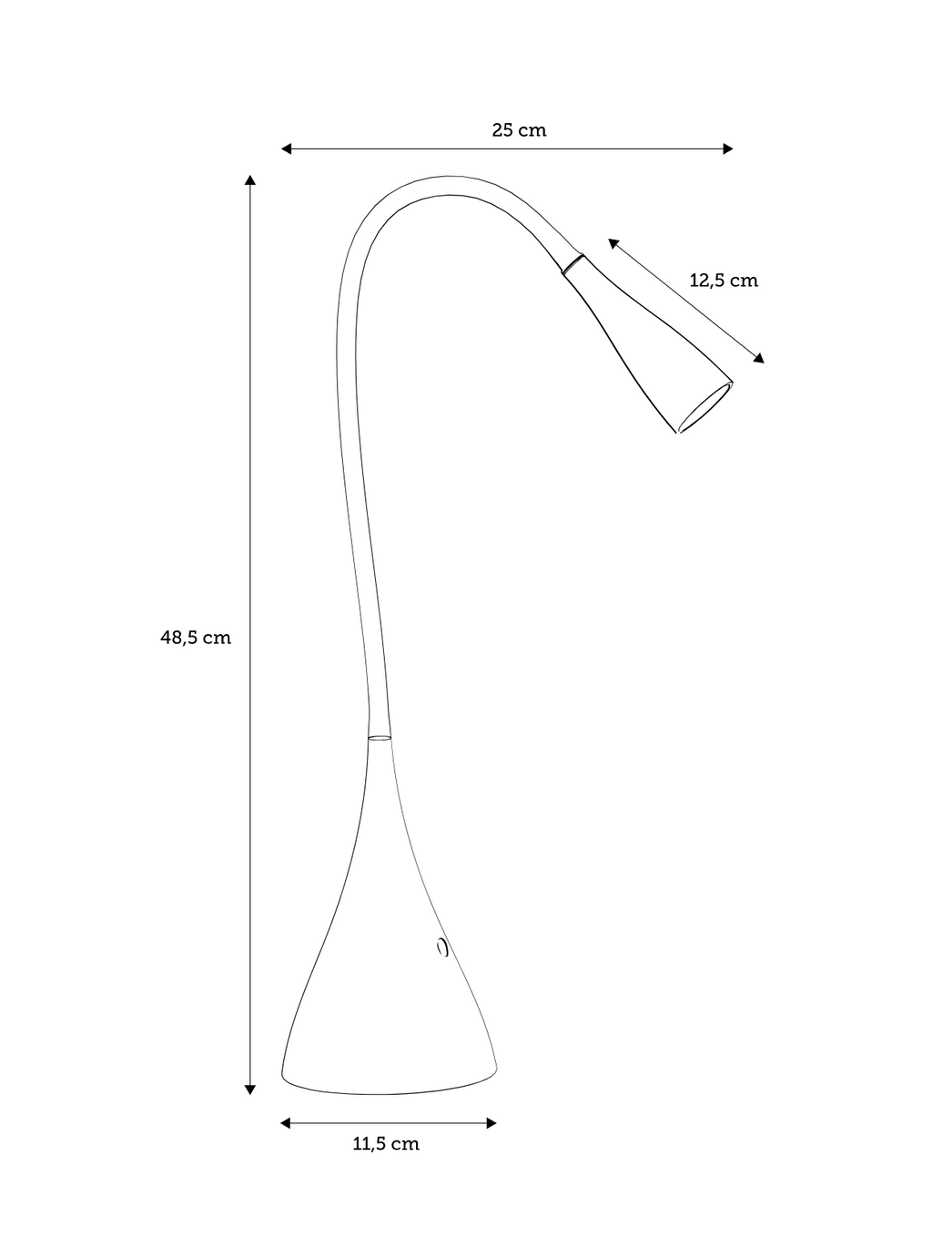 Twist LED Tafellamp – Mat Zwart of Mat Wit