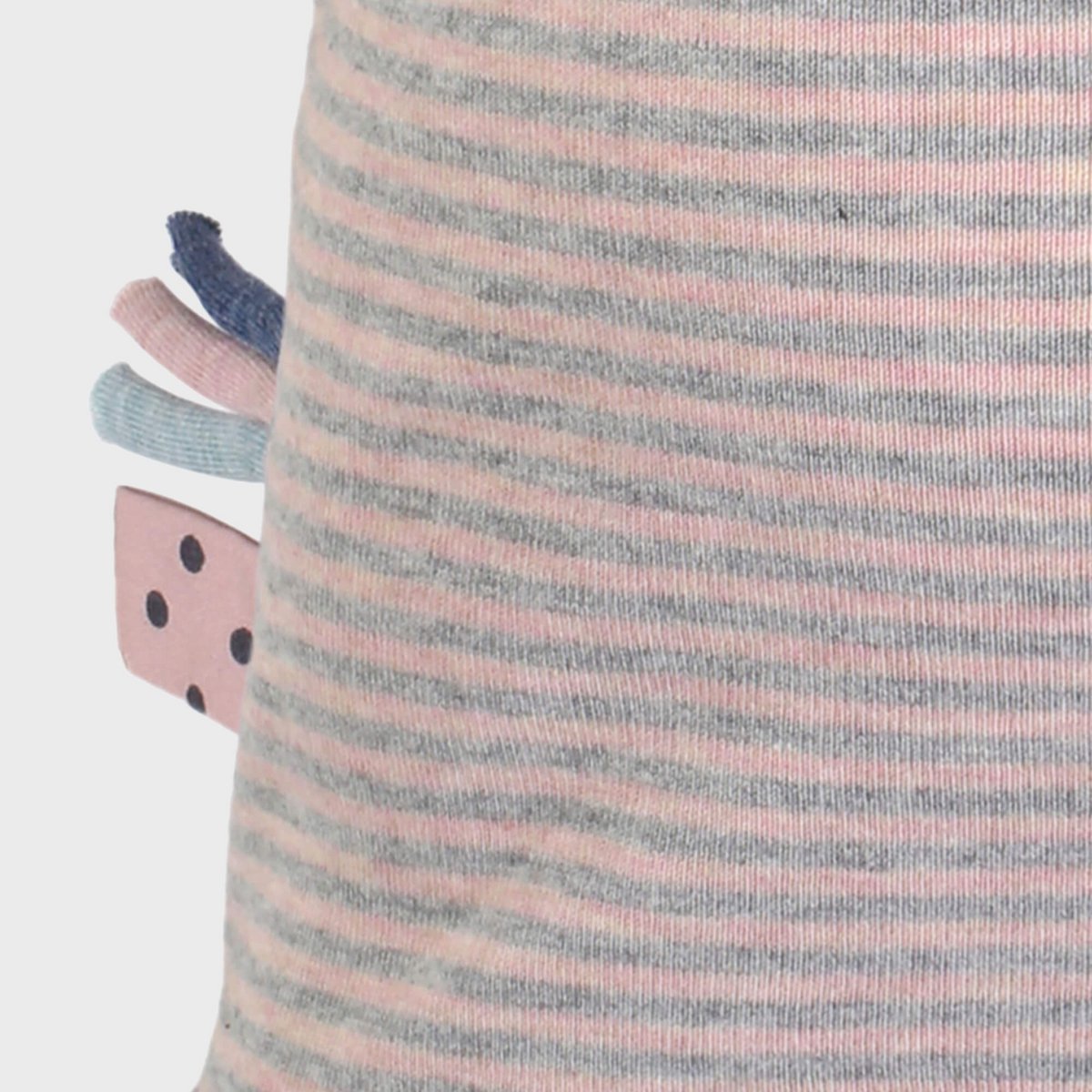 Biologische babyromper met lange mouwen – roze gestreept