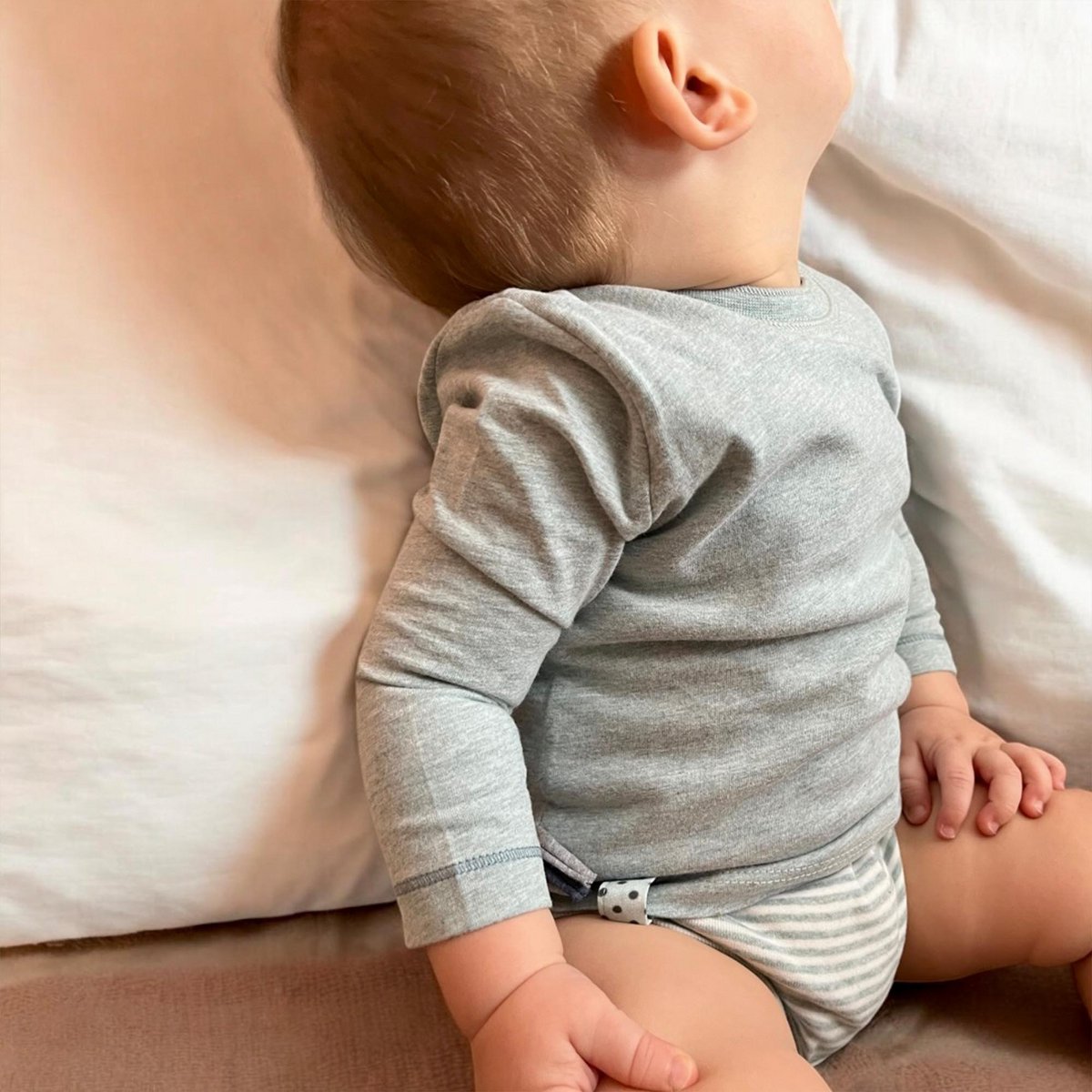 OrganicEra Biologisch baby L/S T-shirt body, aqua