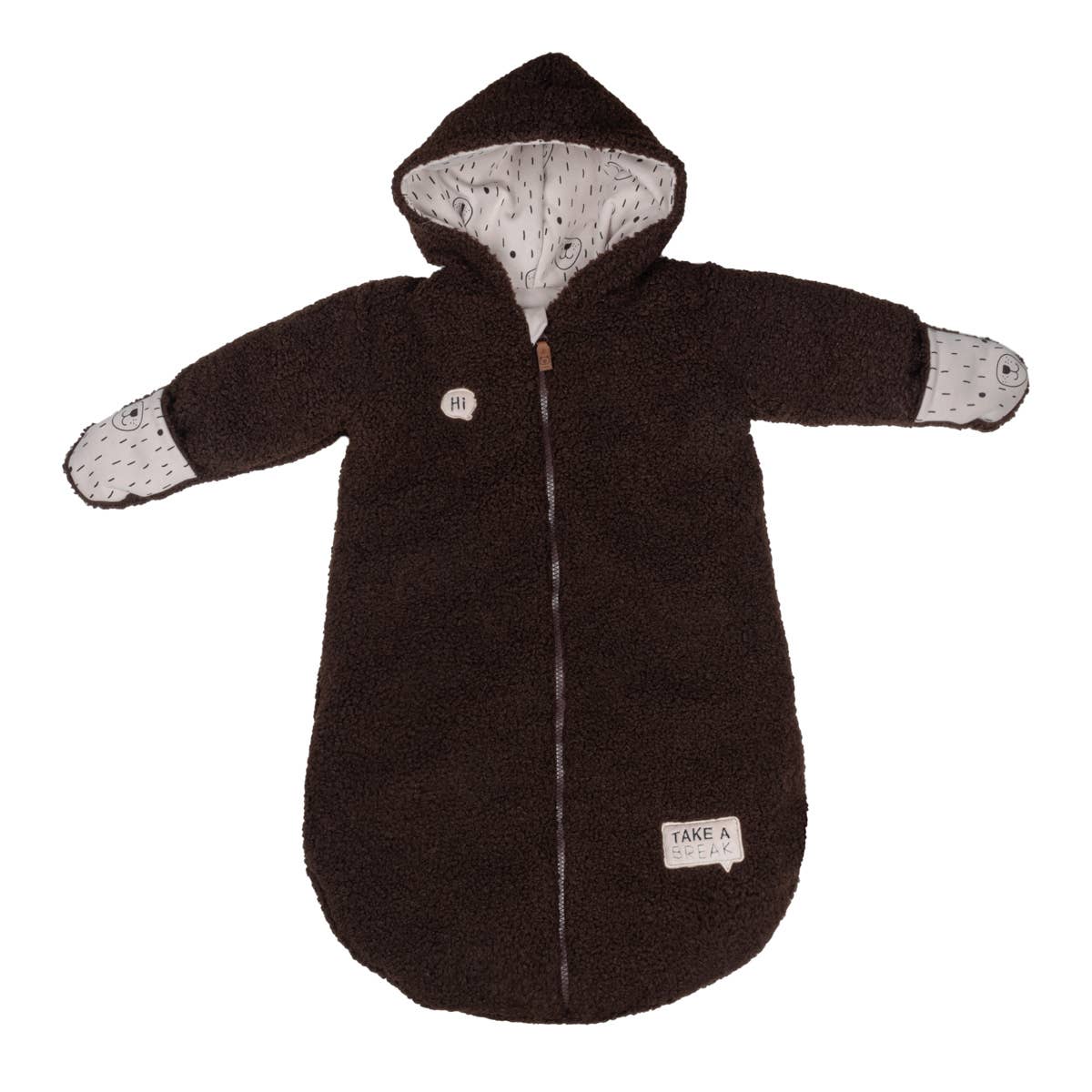 LULU Gezellige Babyslaapzak – donkerbruin | voor baby's van 6-12 maanden