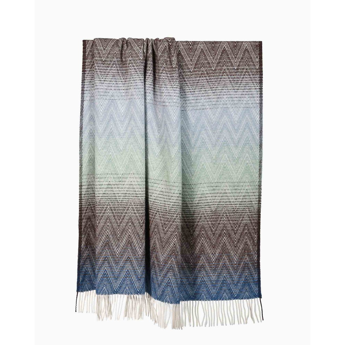 Luxe Wollen Deken MISSONI Acqua – Meerkleurig Blauw