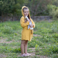 Biologische Mousseline Kinderbadjas – Mosterd (5–6 jaar)