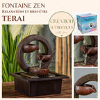 Binnenfontein - Terai - Zen Decor Idee - Kleurrijk ledlicht - Waterstroomcascade - Ontspannend sfeercadeau
