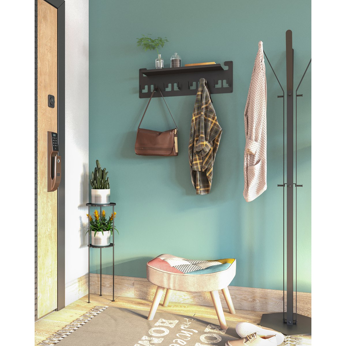 Gorillz Area Wandkapstok – Zwart