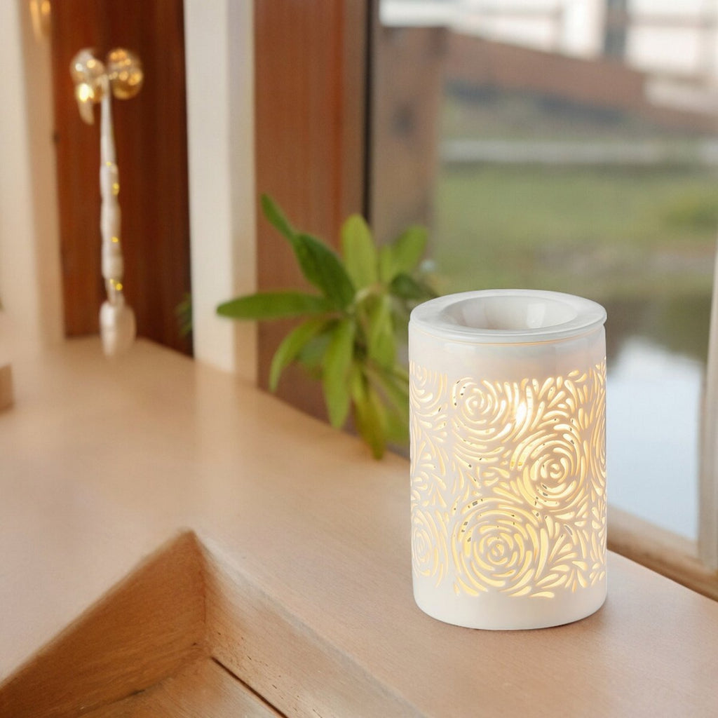 Zachte warmteverspreider – Calorya nr. 8 – van fijn porselein – sfeer- en diffusielamp – decoratie en cadeau-idee