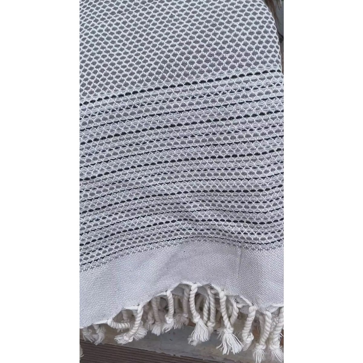 Samimi Pharao Luxe Hamamdoek Antraciet/Zwart 180x100 cm