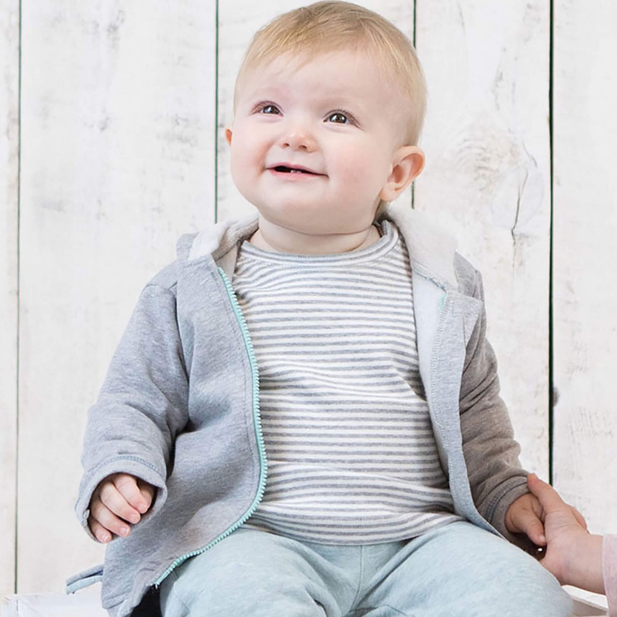 Biologisch Babyjack met Capuchon – Grijs Melange