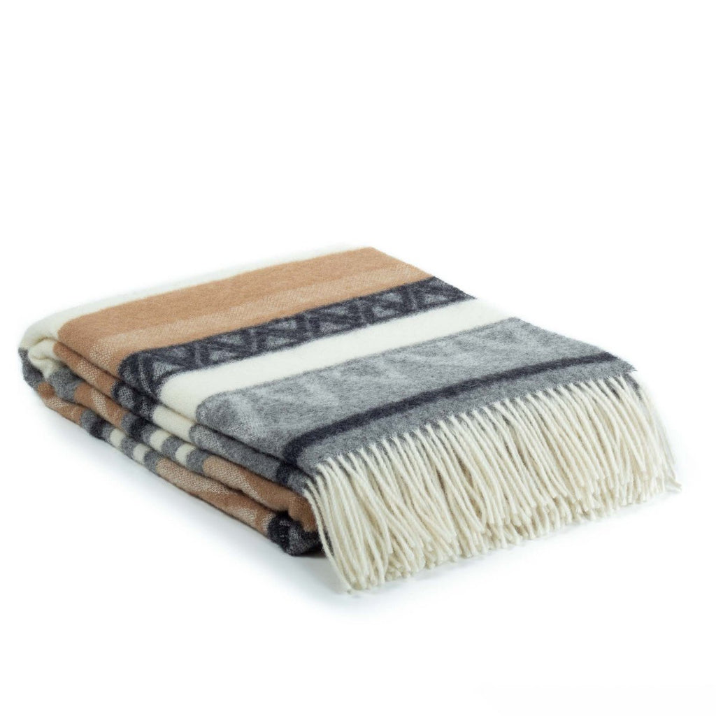 Wollen Plaid TRIANGEL – Bruin