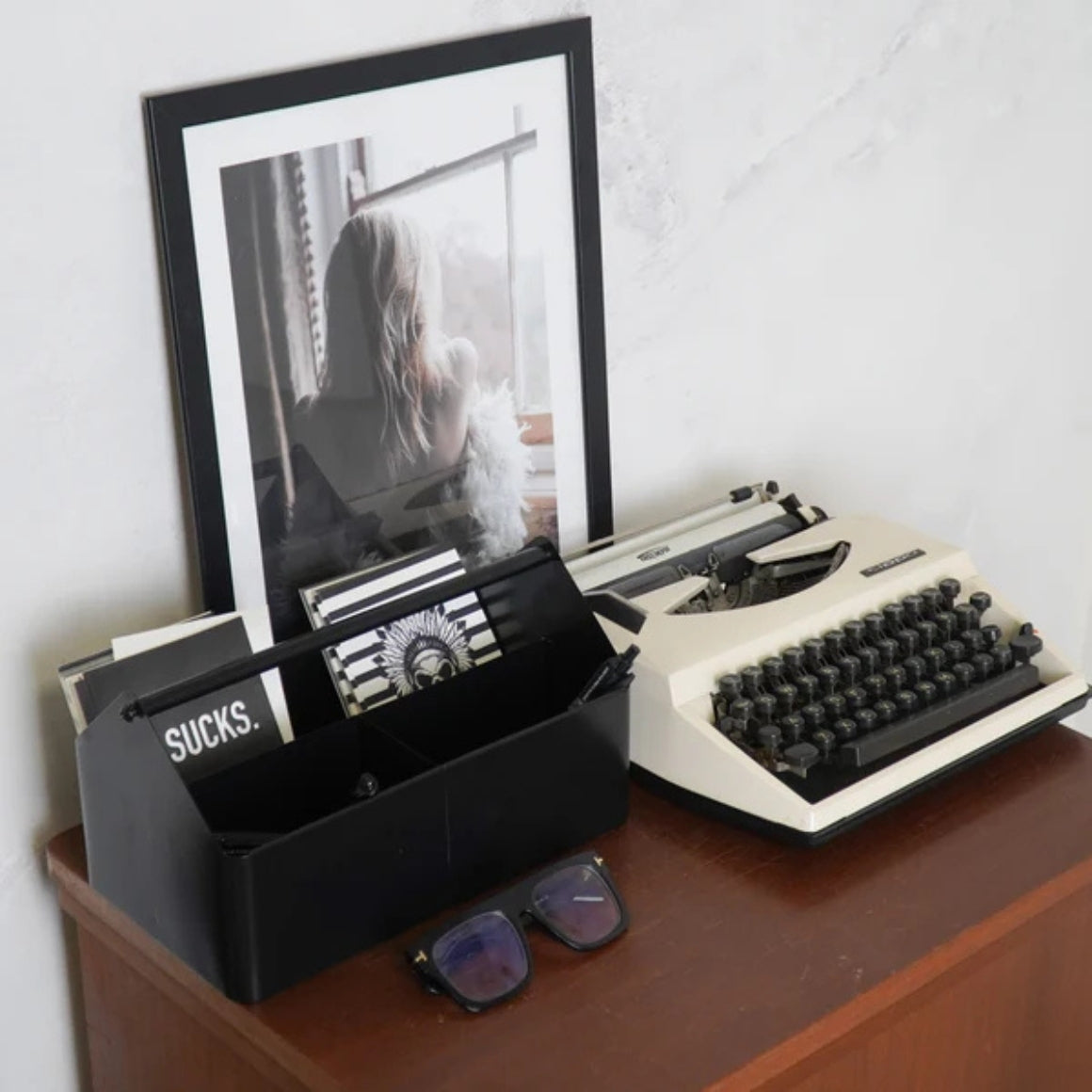 Housevitamin Metalen Opbergbak – Zwart (30 cm)