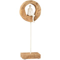 J-Line decoratie Denker Ring Hoog – naturel/wit